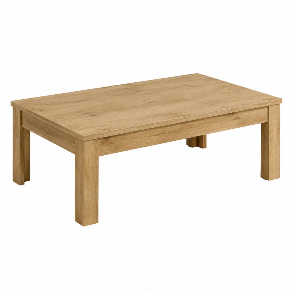 Stolik kawowy drewniany dąb naturalny 110 cm x 60 cm x 45 cm